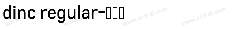 dinc regular字体转换